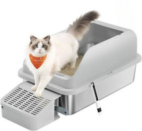 FEANDREA Katzentoilette, Edelstahl,taubengrau – Bild 1 von 5