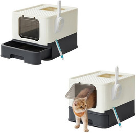 Produktbild von FEANDREA Katzentoilette mit Deckel für Mehrkatzenhaushalte