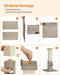 Produktbild von FEANDREA Kratzbaum 73 cm mit Sisal und Anti-Rutsch-Pads