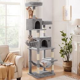Produktbild von FEANDREA Kratzbaum Katzenbaum 199 cm hellgrau