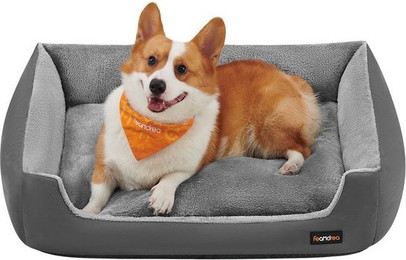 Produktbild von FEANDREA L-XL Hundebett mit Wendekissen dunkelgrau