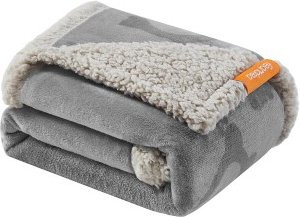 Produktbild von FEANDREA Wasserdichte Hundedecke Sherpa Fleece Grau