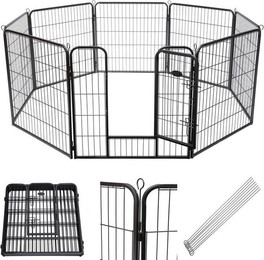 Produktbild von Feel2Home Freigehege Welpenlaufstall 60x80cm - 8 x 0,48 m