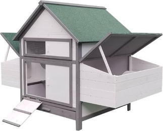 Produktbild von Feel2Home Hühnerstall Weiß mit Nestboxen
