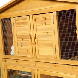 Produktbild von Feel2Home Kleintierkäfig Hasenstall Freilauf Kaninchenhaus