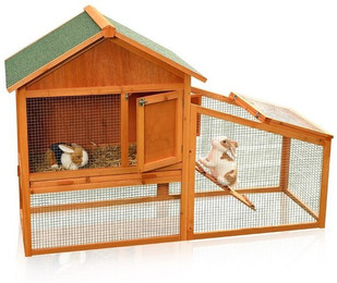 Produktbild von Feel2Home Kleintierkäfig Hasenstall Kaninchenstall Holz