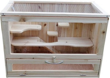 Produktbild von Feel2Home Kleintierkäfig Nagerkäfig Holz mit 5 Etagen