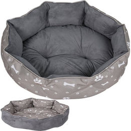 Produktbild von Feel2Home Tierbett Hundebett Hundesofa Katzenbett Ø60cm Grau Wendekissen Polyester
