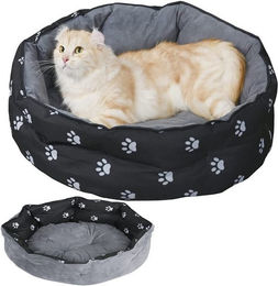 Produktbild von Feel2Home Tierbett Katzenbett Hundebett Hundesofa Ø60cm Schwarz Wendekissen