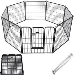 Produktbild von Feel2Home Welpenlaufstall Freigehege 80x100 cm, 8 Elemente - 8 x 0,8 m