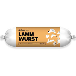 Produktbild von Feinfutter Hundewurst Lamm mit Brokkoli, Kartoffel, Heidelbeere - 800 g