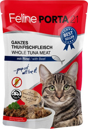 Produktbild von Feline Porta 21 Thunfisch mit Rind Nassfutter für Katzen - 6 x 100 g