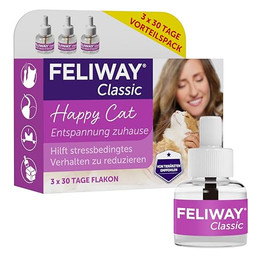 Produktbild von FELIWAY Classic 3x30 Tage Vorteilspack für Pheromon Verdampfer - 3 x 48 ml