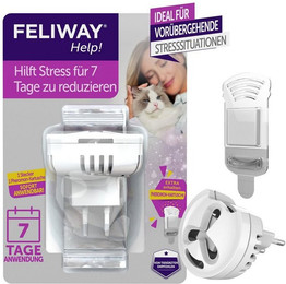 Produktbild von Feliway Katzenstreu FELIWAY Help Start-Set, Verdampfer + 1 Pheromonkartusche für 7 Tage