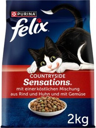 Produktbild von Felix Countryside Sensations Rind & Huhn Katzenfutter - 2 kg
