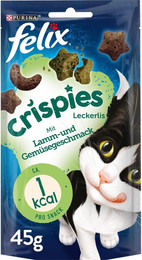 Produktbild von Felix Crispies Katzensnack Fleisch und Gemüsegeschmack - 45 g