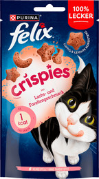 Produktbild von Felix Crispies Katzensnack Lachs- und Forellengeschmack - 8 x 45 g