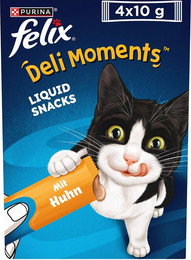 Produktbild von FELIX Deli Moments Huhn Katzenleckerlis - 4 x 10 g