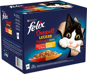 Produktbild von Felix Doppelt Lecker Geschmacksvielfalt vom Land Katzennassfutter - 24 x 85 g