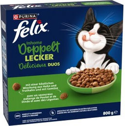 Produktbild von Felix Doppelt Lecker Trockenfutter Katze, Adult, Inhome 2kg 800 g