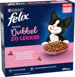 Produktbild von Felix Junior Doppelt lecker Huhn & Truthahn - 800 g