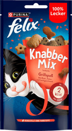 Produktbild von Felix KnabberMix Grillspaß Katzensnack mit Rind, Huhn & Lachs - 60 g