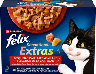 FELIX Sensations Extras in Gelee Geschmacksvielfalt vom Land - 12 x 85 g – Bild 1 von 3