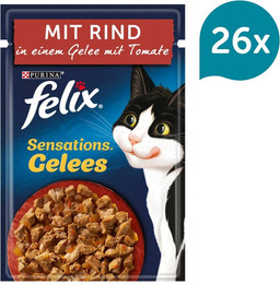 Produktbild von FELIX Sensations Gelees mit Rind & Tomate - 26 x 85 g