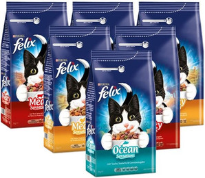 Produktbild von Felix Sensations Katzenfutter Trockenfutter Mixpaket - 6 x 2 kg