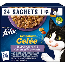 Produktbild von Felix Sensations Pouches gemischte Vielfalt in Gelee - 24 x 85 g