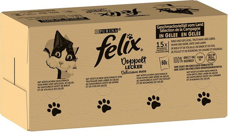 Produktbild von Felix So gut wie es aussieht Doppelt lecker in Gelee - 120 x 85 g