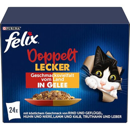 Produktbild von FELIX So gut wie es aussieht Doppelt Lecker Katzenfutter nass in Gelee - 96 x 85 g