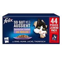 Produktbild von Felix So gut wie es aussieht Gemischte Vielfalt Katzennassfutter in Gelee - 44 x 85 g