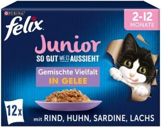 Produktbild von Felix So gut wie es aussieht Junior Nassfutter - 12 x 85 g
