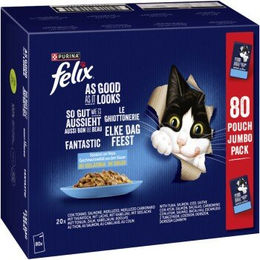 Felix So gut wie es aussieht Nassfutter Katze, Adult, Aus dem Wasser 80x85 g – Bild 1 von 3