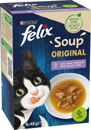 Produktbild von FELIX Soup Gemischte Vielfalt mit Rind, Huhn und Thunfisch - 6 x 48 g