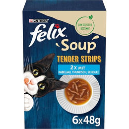 Felix Soup Tender Strips Geschmacksvielfalt aus dem Wasser - 6 x 48 g – Bild 1 von 12