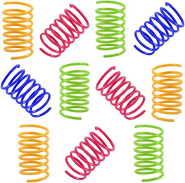 Produktbild von FELIXLEO Tier-Beschäftigungsspielzeug Katzenspielzeug Spirale Bunte Kunststoff Federn Interaktiv