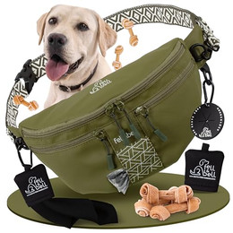 Produktbild von fell&bell Leckerlibeutel mila & me, 3-in-1, mit Snack-& XXL Handyfach, reflektierend, abwaschbar + EXTRAS!