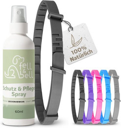 Produktbild von fell&bell Zeckenhalsband Pflegeset mit Schutzspray für Hunde - 60 ml