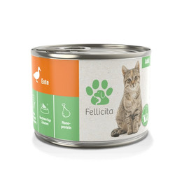Produktbild von Fellicita Cat Nassfutter Ente Pur - 6 x 200 g
