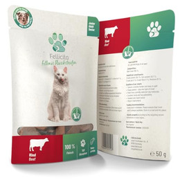 Produktbild von Fellicita Cat Snack Fellonis Fleischstreifen Rind - 50 g