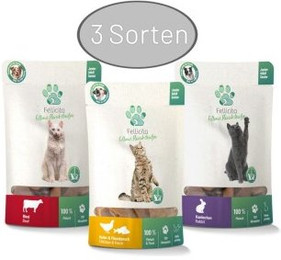 Produktbild von Fellicita Fellonis Fleischstreifen Mixpaket - 3 x 50 g