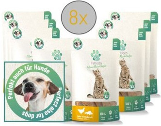Produktbild von Fellicita Huhn & Flussbarsch Fleischstreifen Hundesnacks - 8 x 50 g