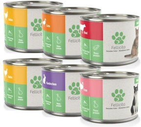 Fellicita Multipack Single Protein Katzenfutter - 6 x 200 g – Bild 1 von 3