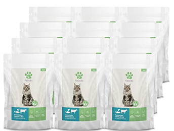 Produktbild von Fellicita Premium Nassfutter für Katzen Meeresfrüchte Seelachs Rind mit Apfel & Petersilie - 12 x 95 g