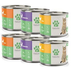 Produktbild von Fellicita Premium Nassfutter für Katzen Monoprotein Mixpaket Nr. 2 - 6 x 200 g