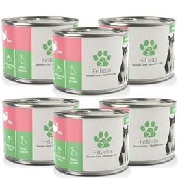 Produktbild von Fellicita Premium Nassfutter für Katzen Pute pur - 6 x 200 g