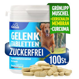 Produktbild von FELLNASE Gelenktabletten Hund MSM Grünlippmuschel Kollagen Hyaluron - 101 g
