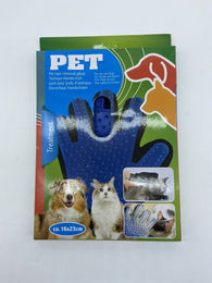 Fellpflegehandschuh Pet Care Tierpfelge Handschuhe Farbe blau, schwarz Material Textil, Si – Bild 1 von 2